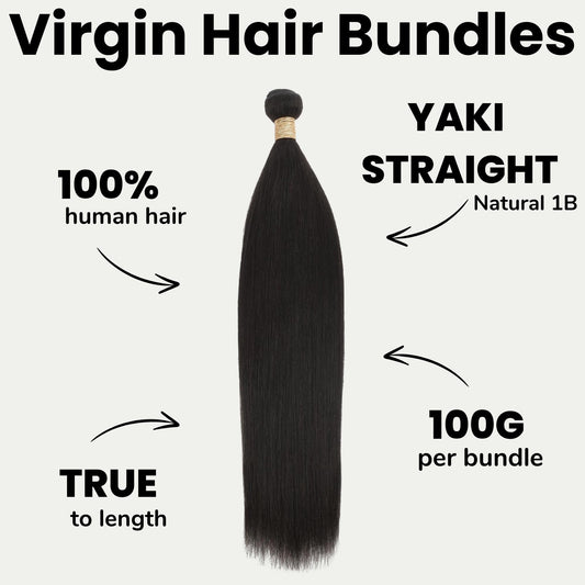 Yaki Straight 100% Human Hair Bundles Luxegan