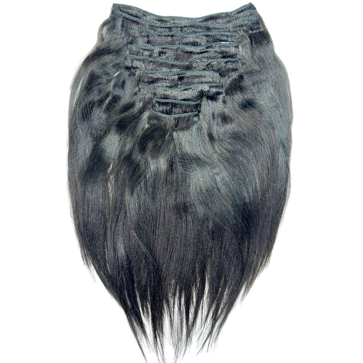 Yaki Straight Clip-In 100% Human Hair  Extensions Luxegan