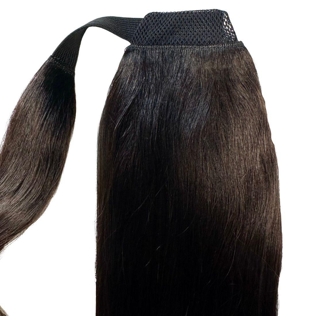 Natural Black 100% Human Hair Ponytail Extension Luxegan