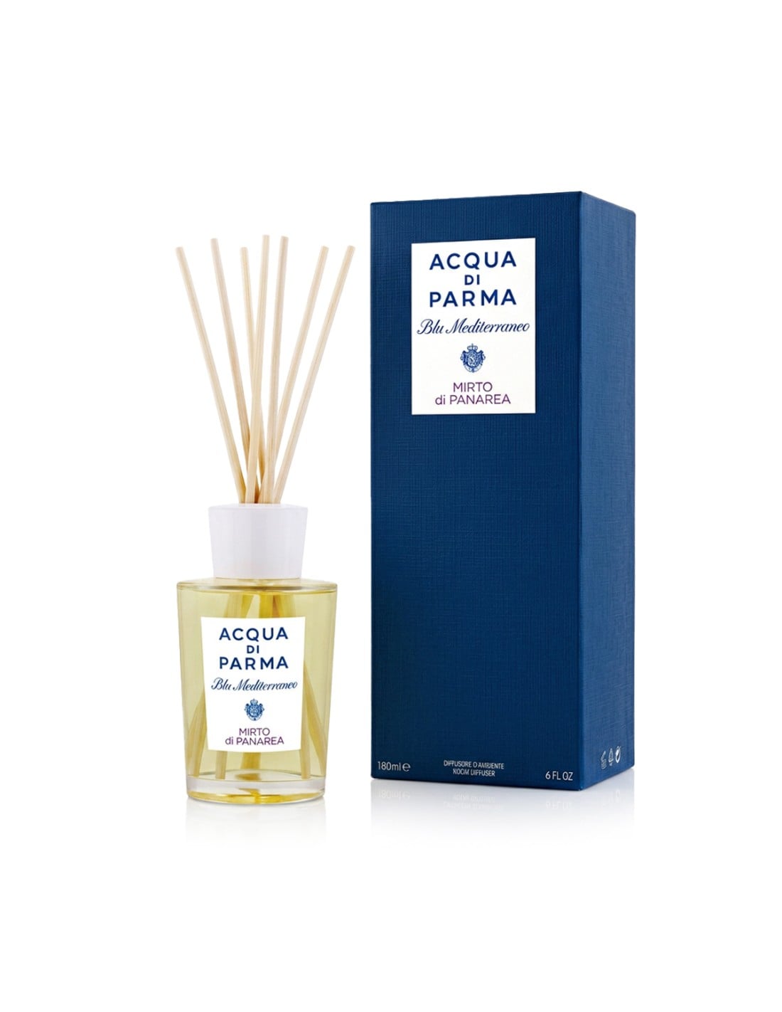 Acqua di Parma, Blu Mediterraneo - Mirto di Panarea, Fragrance Sticks, Aroma Reed Diffuser, 180 ml