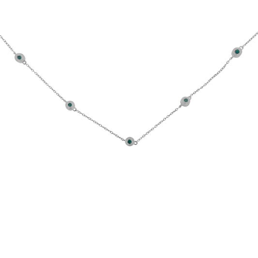Collar de Plata de Ley con Diamantes "By The Yard" (3/4 ct.tw., Color Azul, Claridad I2-I3)