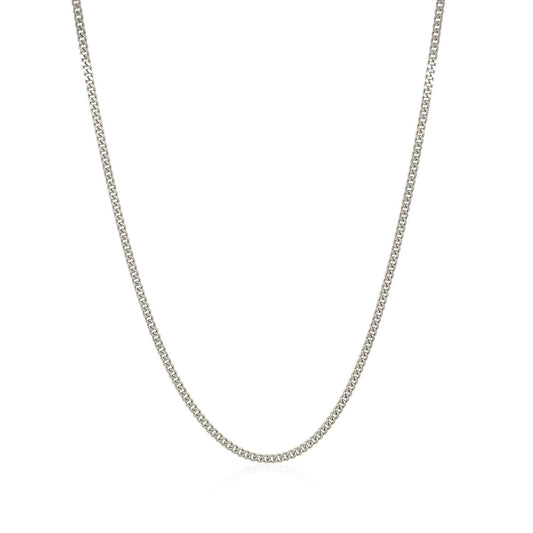 Cadena Gourmette de Oro Blanco de 10k y 1,5mm