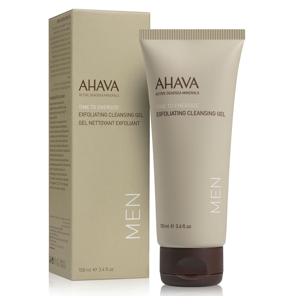 Ahava, Time to Energize, Paraben-Free, Exfoliating, Cleansing Gel, For Face, 100 ml