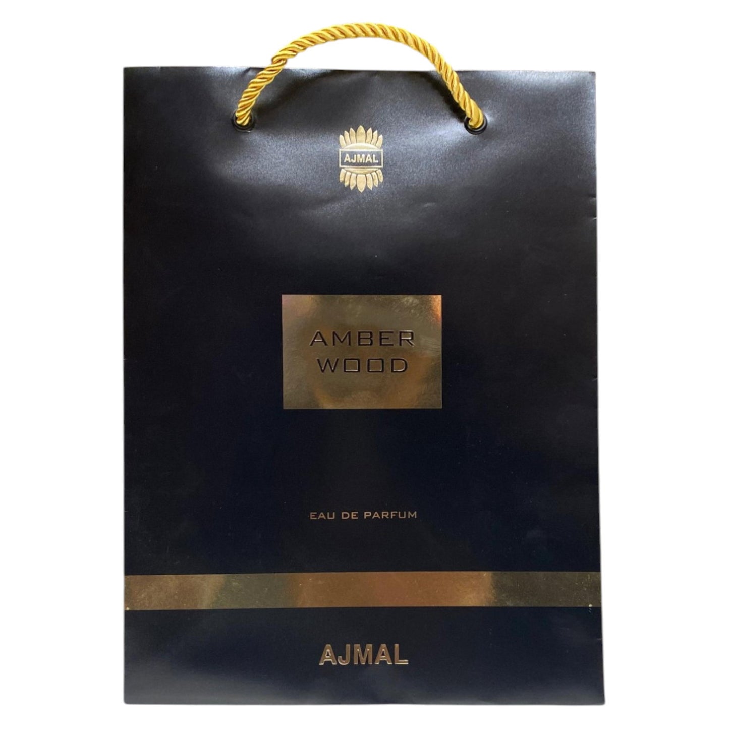 Ajmal, Amber Wood, Shopping, Cardboard Shopping Bag, Paper, Black