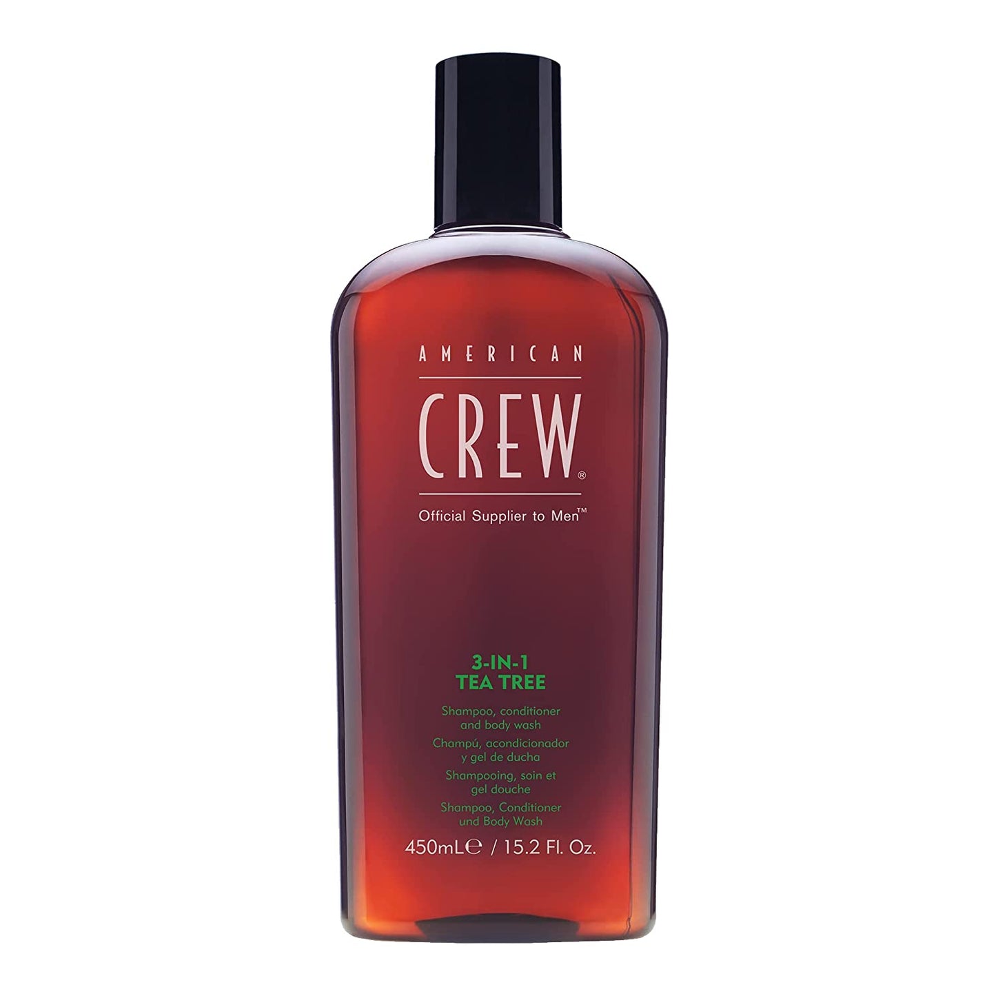 American Crew, 3-In-1 Tea Tree, Tea Tree Oil, Hair Shampoo, Conditioner & Shower Gel 3-In-1, For Moisturizing, 450 ml