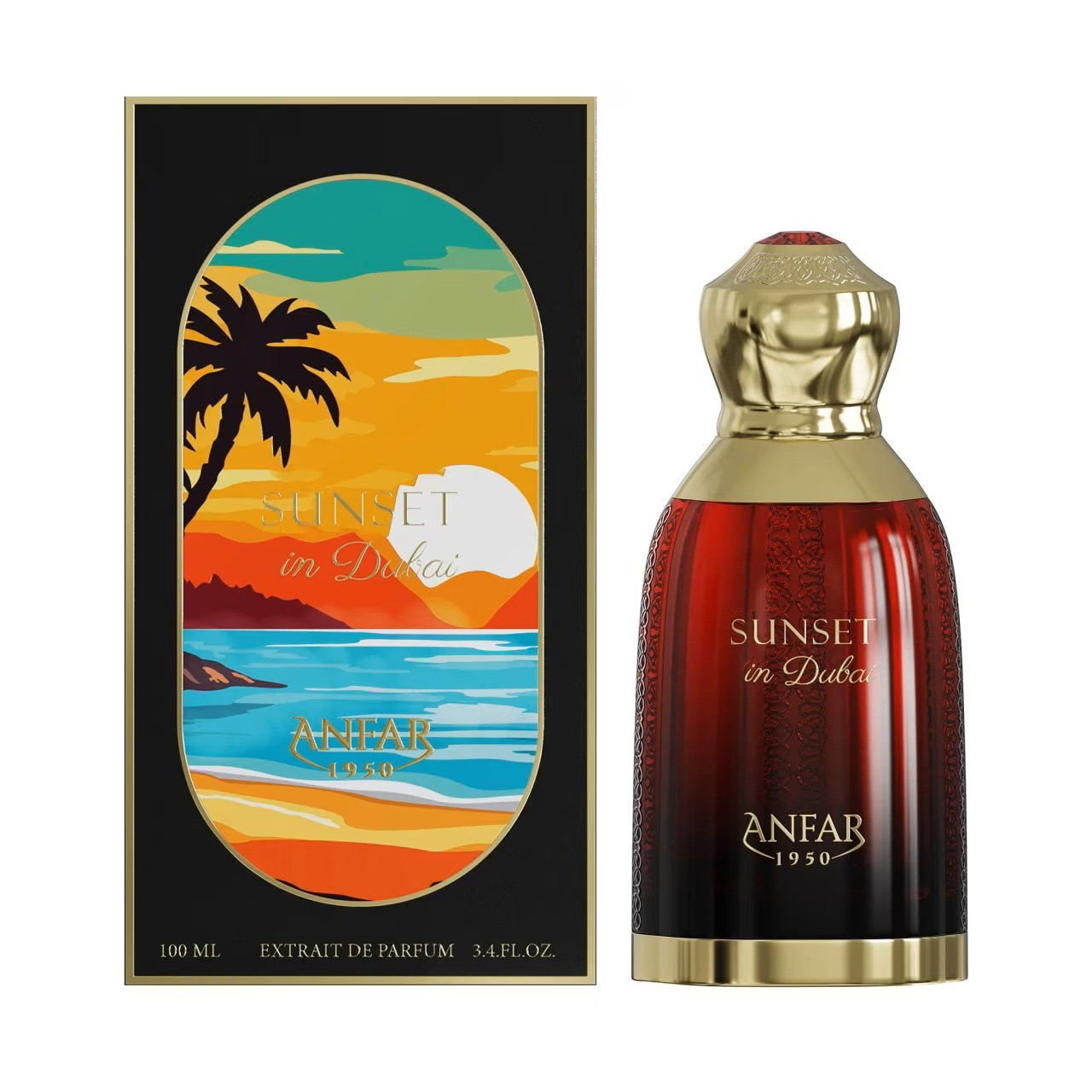 Anfar, Sunset in Dubai, Extrait De Parfum, Unisex, 100 ml