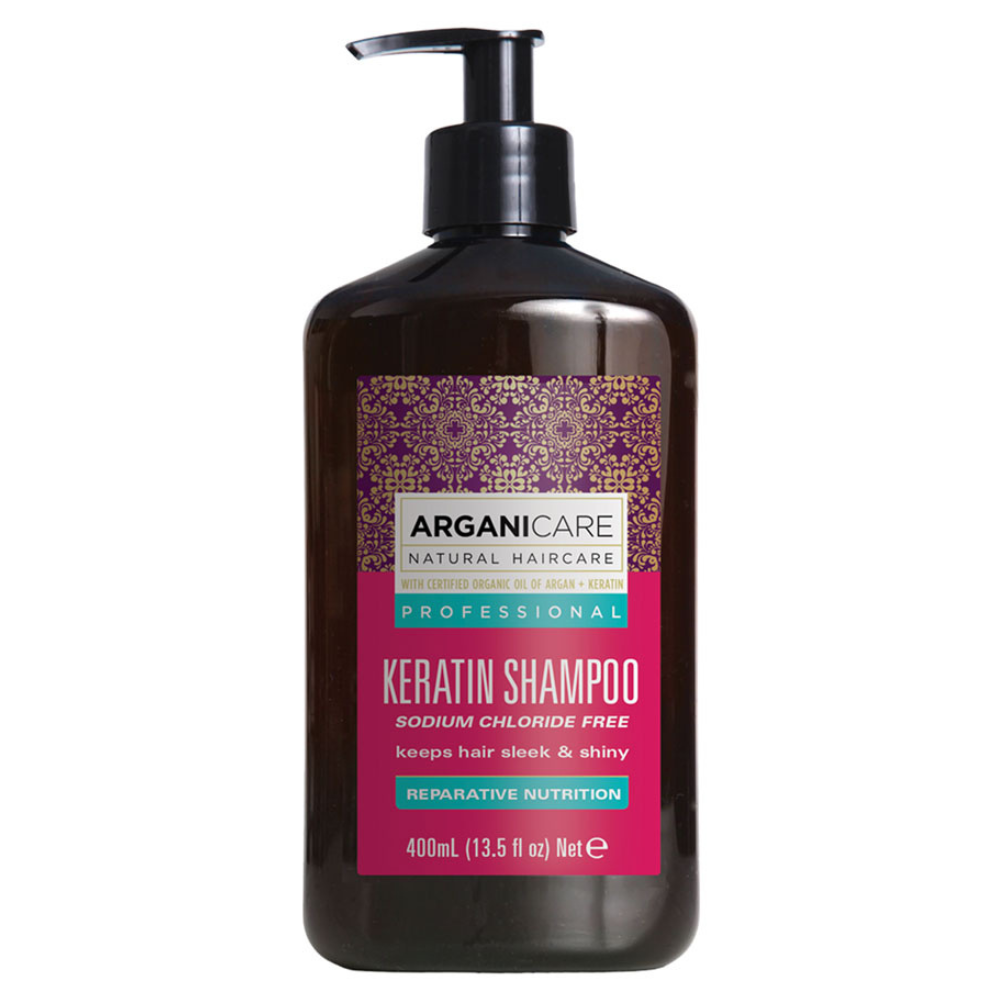Arganicare, Keratin, Hair Shampoo, Repairing & Nourishing, 400 ml