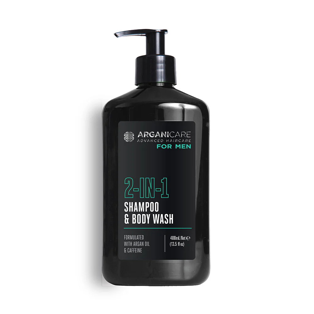 Arganicare, Men, Cleansing, Hydrating & Revitalising, Fresh, Body Wash, Body & Hair, 400 ml