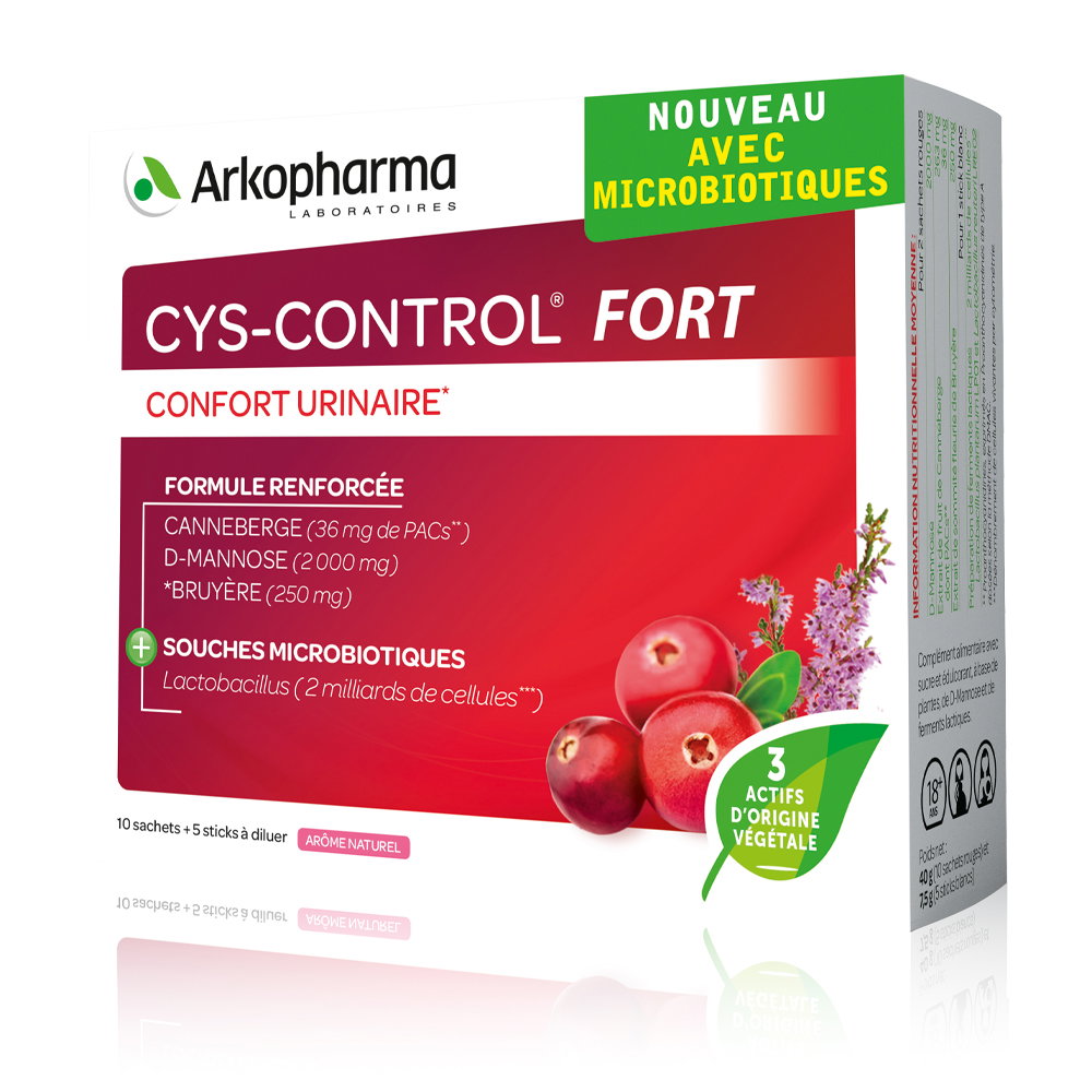 Arkopharma, Cys-Control Fort Urinary Comfort, Urinary, Powder Sticks, 15 pcs
