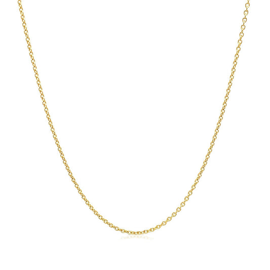14k Yellow Gold Round Cable Link Chain 1.1mm