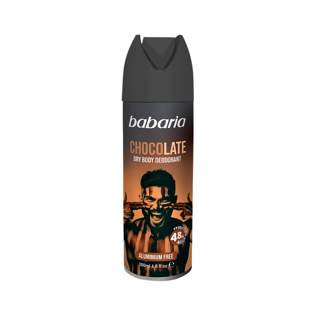 Babaria, Chocolate, 48h Protection, Deodorant Spray, For Men, 200 ml