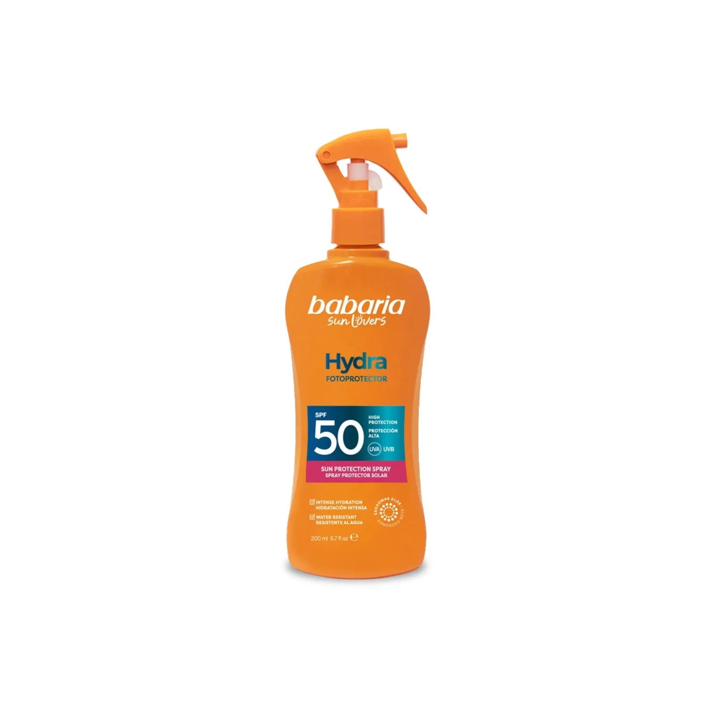Babaria, Hydra Fotoprotector, Hydrating & Protecting, Sunscreen Spray, SPF 50, 200 ml