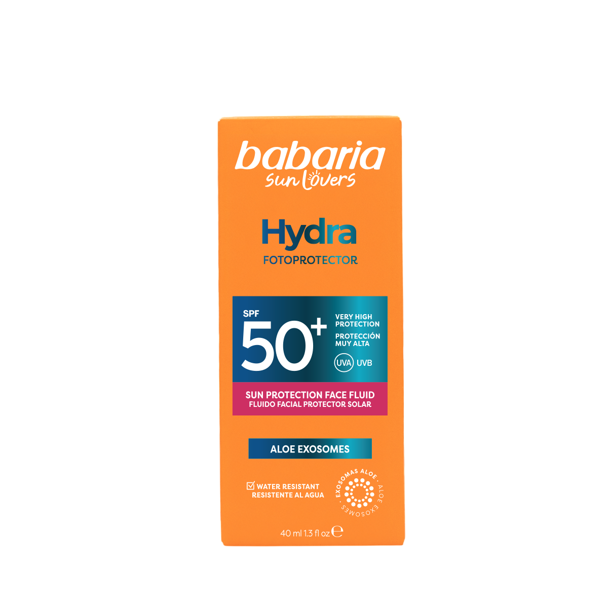 Babaria, Hydra Fotoprotector, Hydrating, Sunscreen Fluid, For Face, SPF 50+, 40 ml