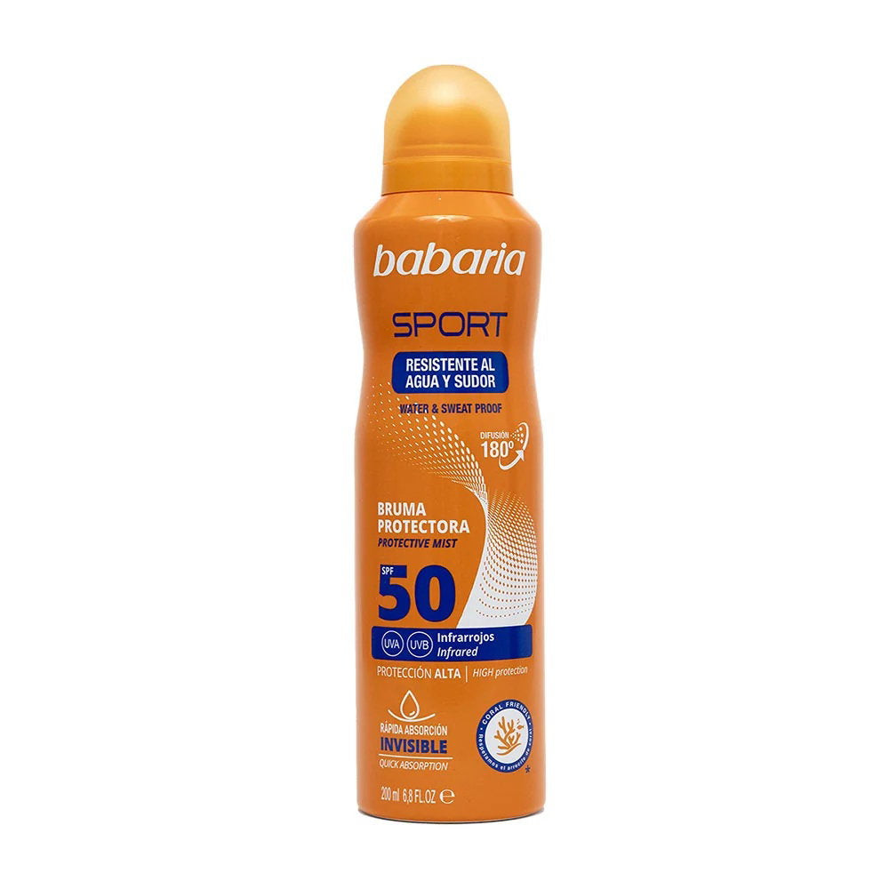 Babaria, Sport, Sun Protection, Sunscreen Spray, SPF 50, 75 ml