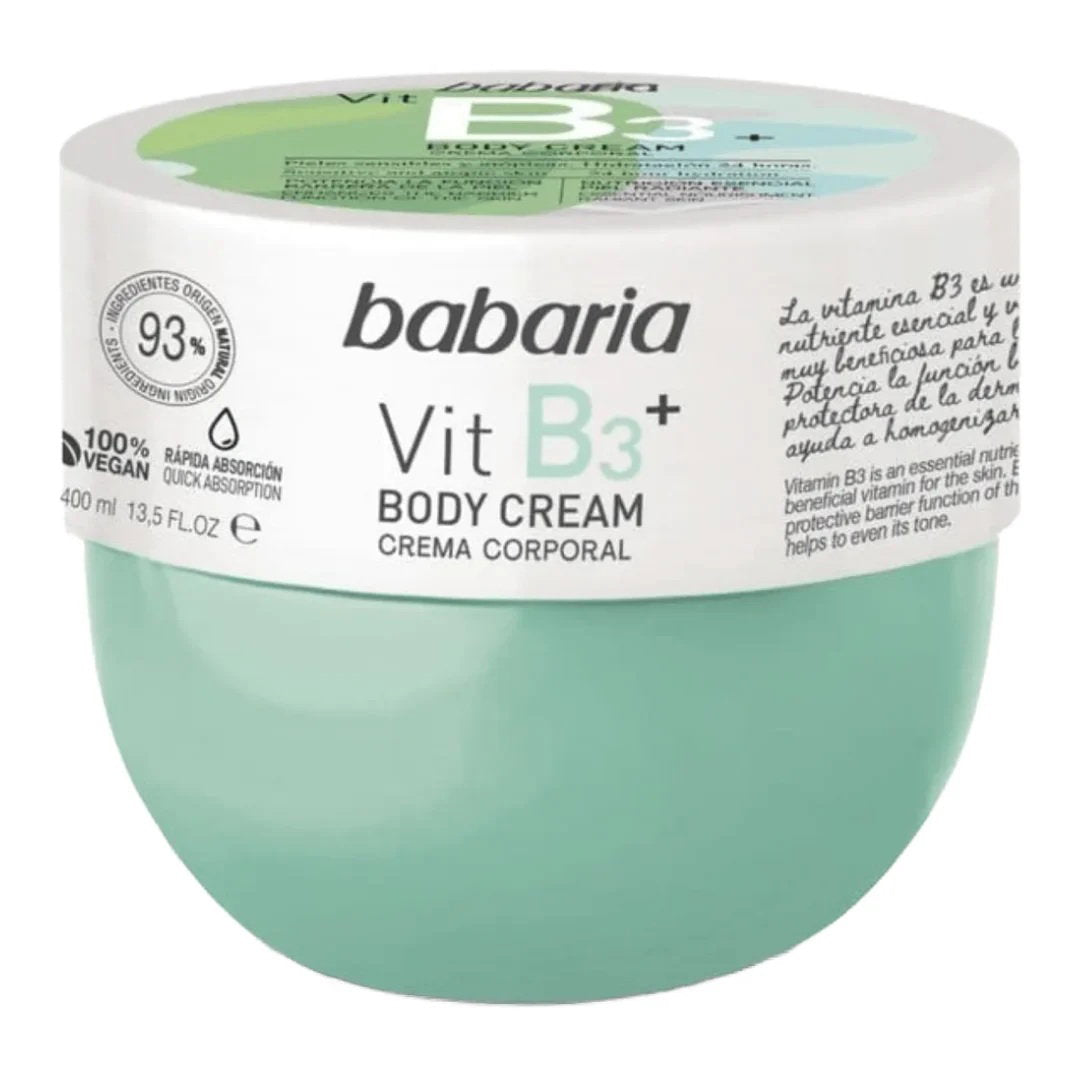 Babaria, Vitamin B3, Hydrating & Nourishing, Body Cream, Daily, 400 ml