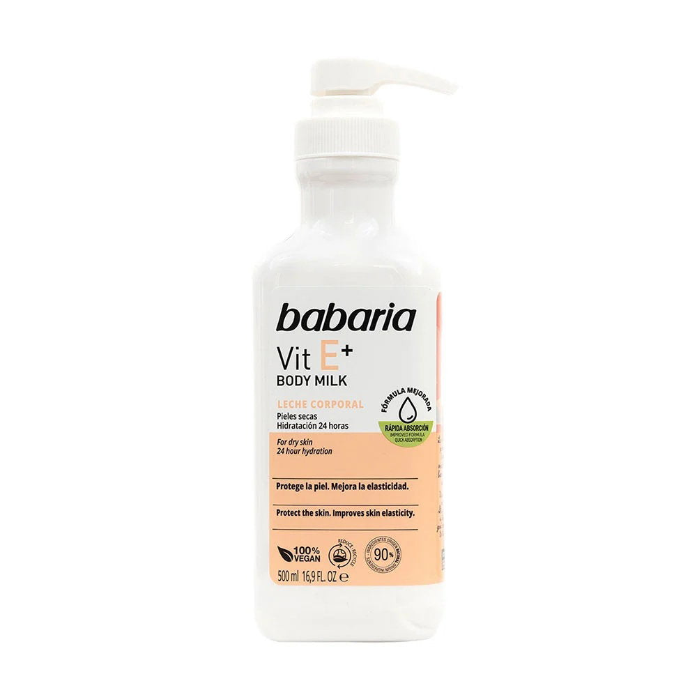 Babaria, Vitamin E, Boosts Elasticity, Body Milk, Daily, 500 ml