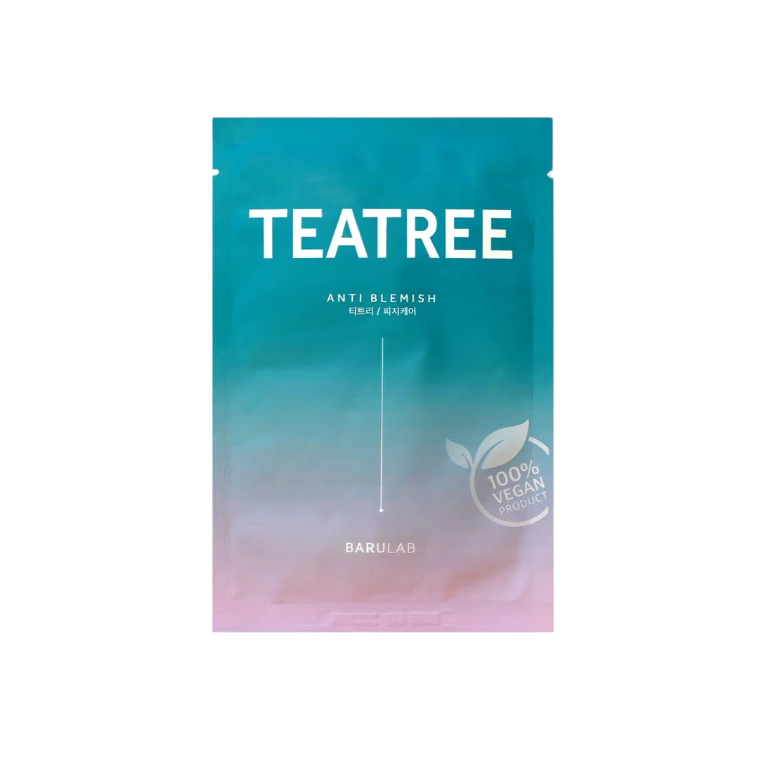Barulab, Teatree, Anti-Blemish, Sheet Mask, For Face, 23 g