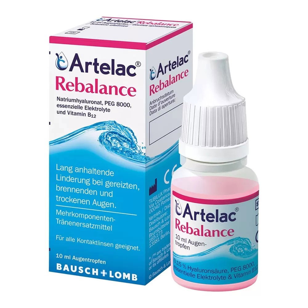 Bausch & Lomb, Artelac Rebalance, Protects Dry Eyes, Ophthalmic Gel, 10 ml