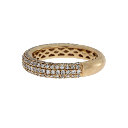 Anillo de boda con diamantes de 1,00 ct en oro rosa de 14 kt