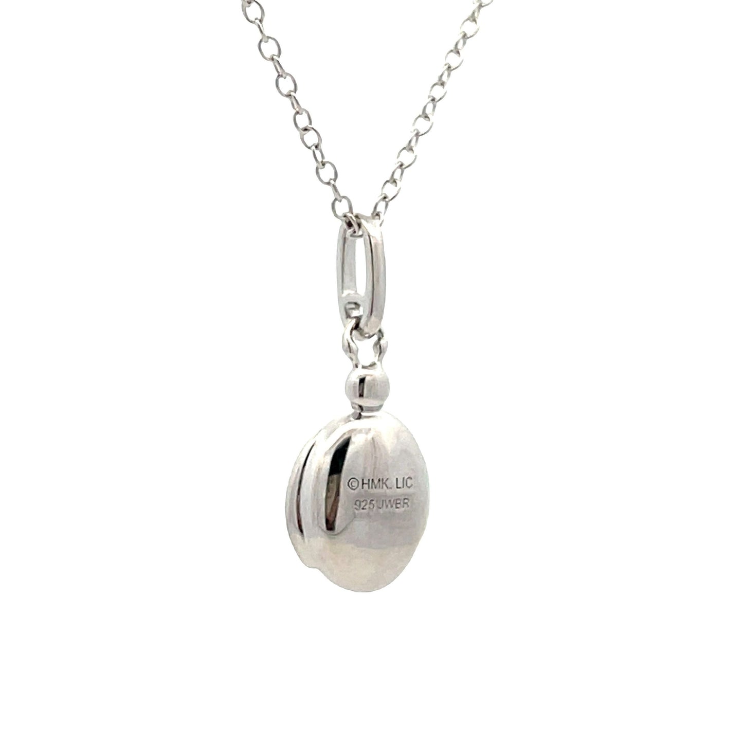 Colgante de animal de plata de ley con diamante negro de 0,08 ct