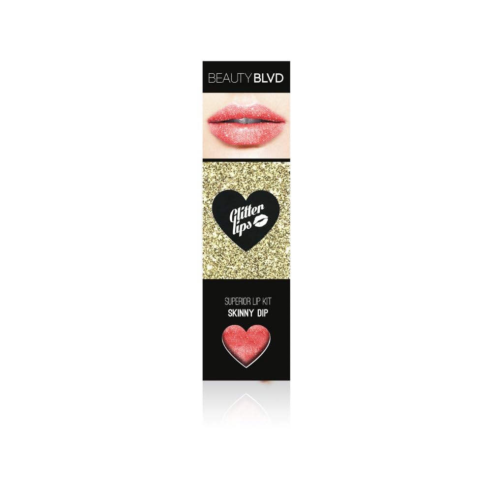 Beauty Blvd, Glitter Lips, Shining, Lip Gloss, Skinny Dip, 3.5 ml