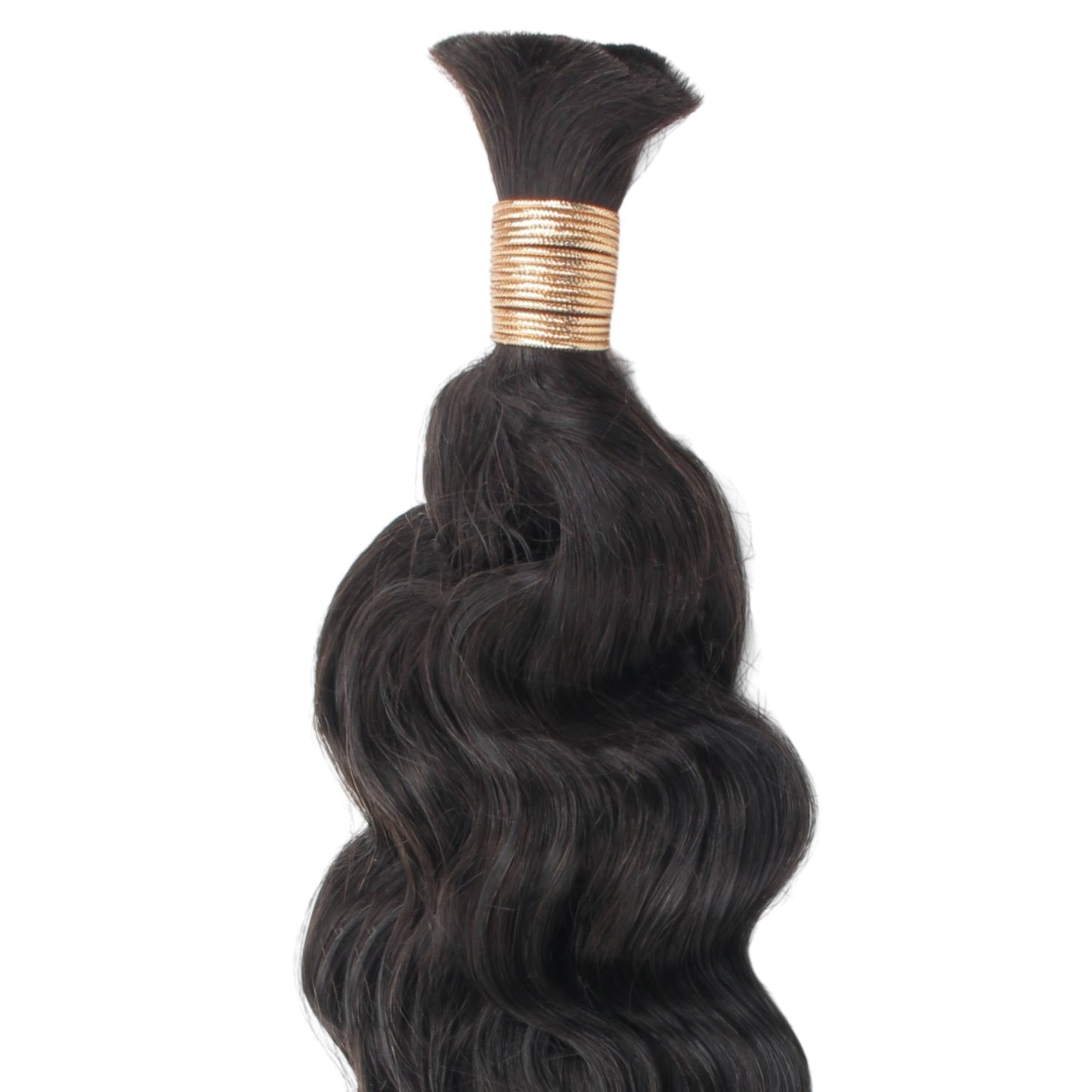 Beach Wave Bulk 100% Human Braiding Hair Luxegan