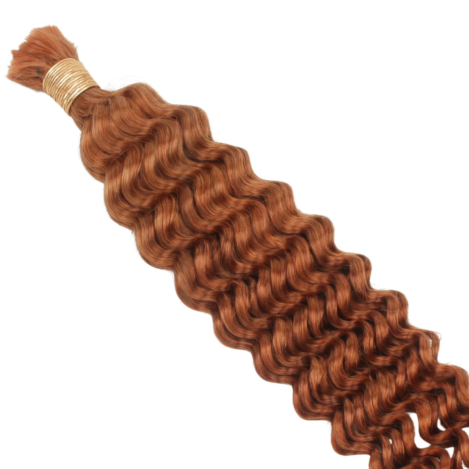 Copper Deep Wave Color 350 Bulk 100% Human Braiding Hair Luxegan
