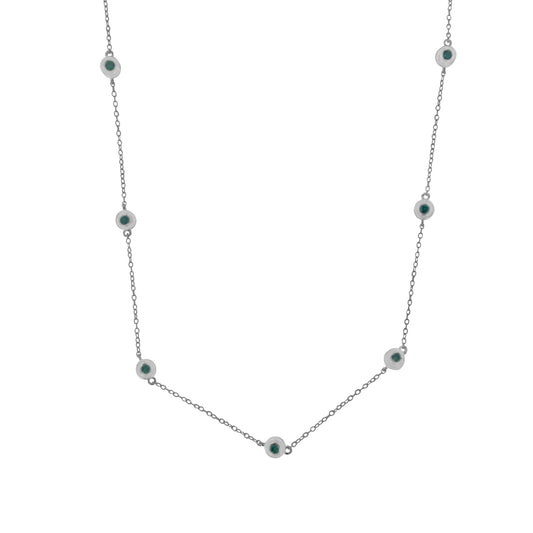 Collar de Plata de Ley con Diamantes "By The Yard" (3/4 ct.tw., Color Azul, Claridad I2-I3)
