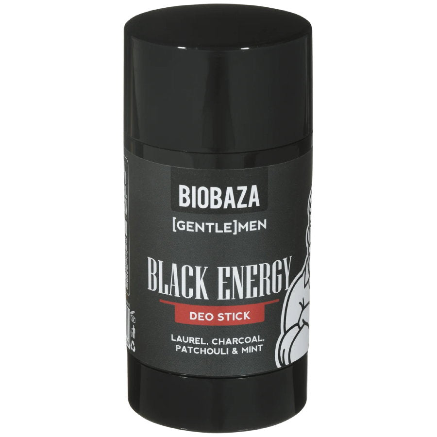 Biobaza, Black Energy, Natural Ingredients, Refreshing & Protecting, Fresh & Green, Deodorant Stick, For Men, 50 ml