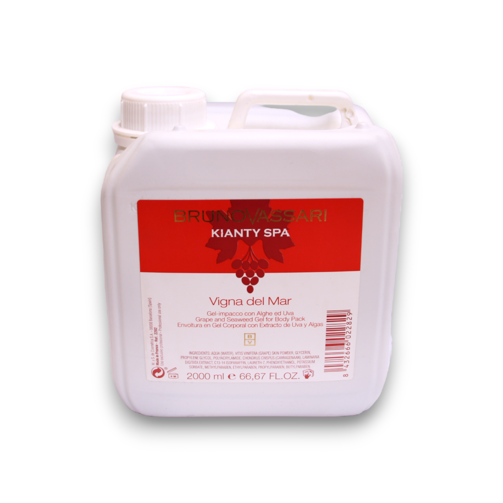 Bruno Vassari, Kianty SPA, Grape, Anti-Cellulite, Body Gel, 2000 ml - view 2