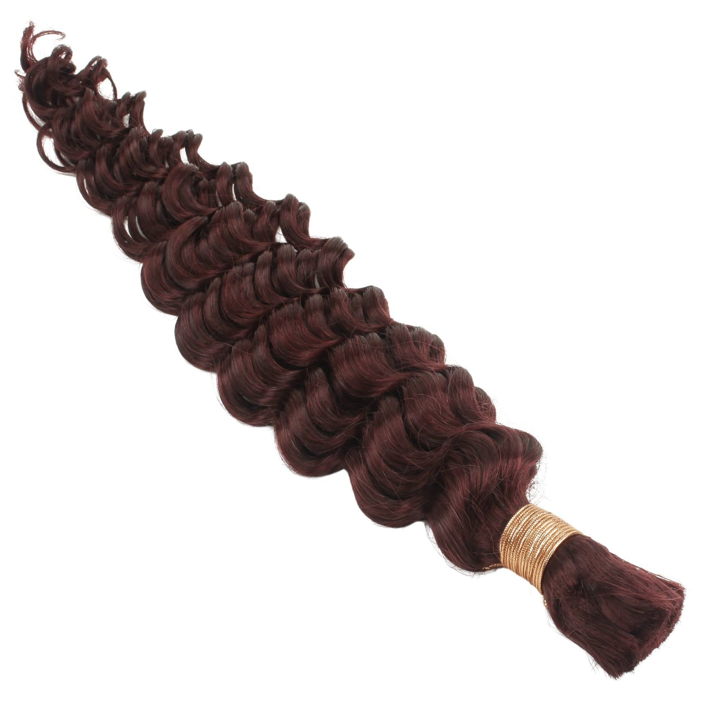 Burgundy Deep Wave Color 99J Bulk 100% Human Braiding Hair Luxegan