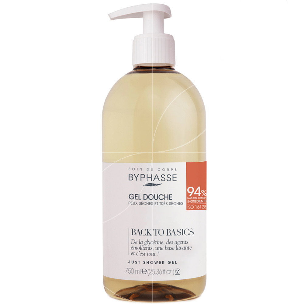 Byphasse, Back To Basics, Shower Gel, For Dry Skin, 750 ml *Tester