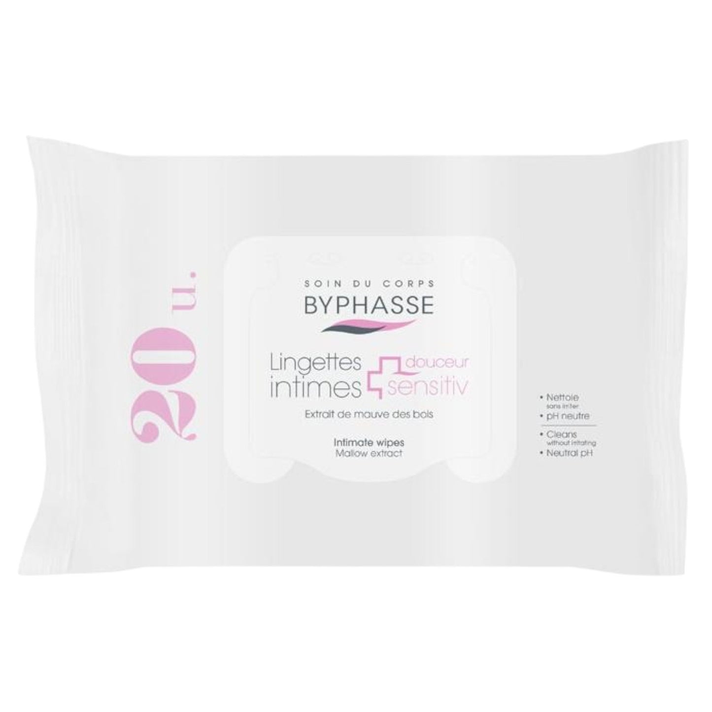 Byphasse, Byphasse, Intimate Wipes, 20 pcs, *Tester