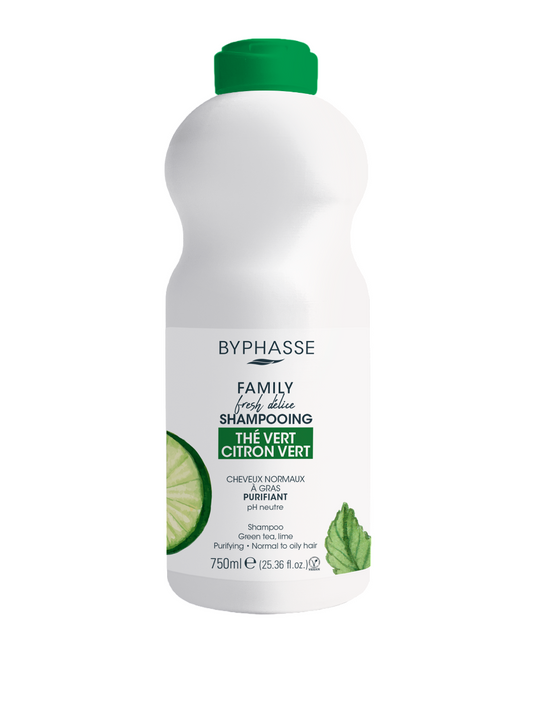 Byphasse, Family, Green Tea, Hair Shampoo, Purifying, 750 ml *Tester