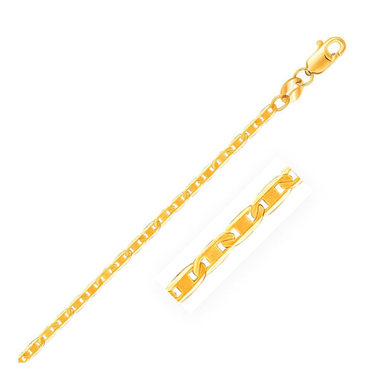 Cadena Mariner de oro amarillo de 14k de 1.7mm
