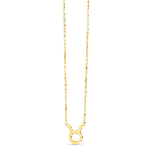 Collar Tauro de oro amarillo de 14 quilates
