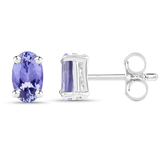 0.50 Carat Genuine Tanzanite .925 Sterling Silver Earrings - view 2