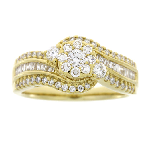 1,00 ct Diamante Eng Solo Oro Amarillo 14KT