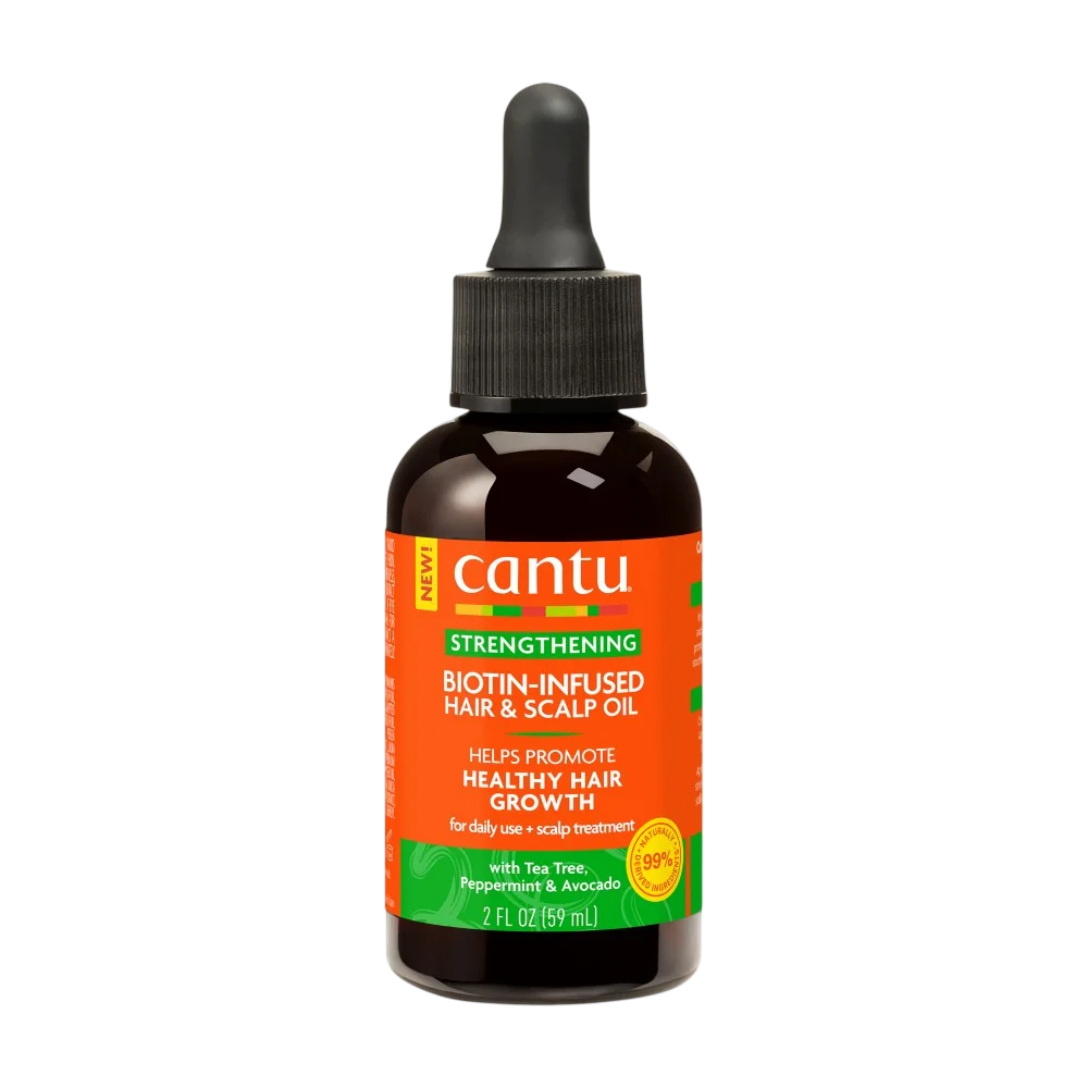 Cantu, Biotin-Infused, Tea Tree Oil, Hair Oil Treatment, For Strengthening, 59 ml