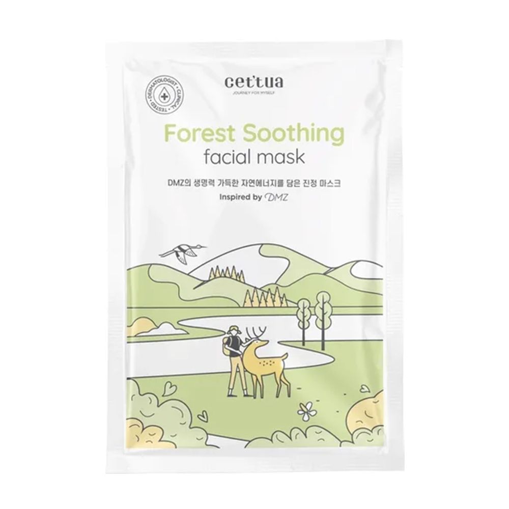 Cettua, Forest, Soothing, Sheet Mask, For Face, 20 g