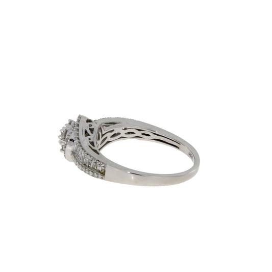 Diamante de 0,50 ct Solo el engaste Oro blanco de 10 kt