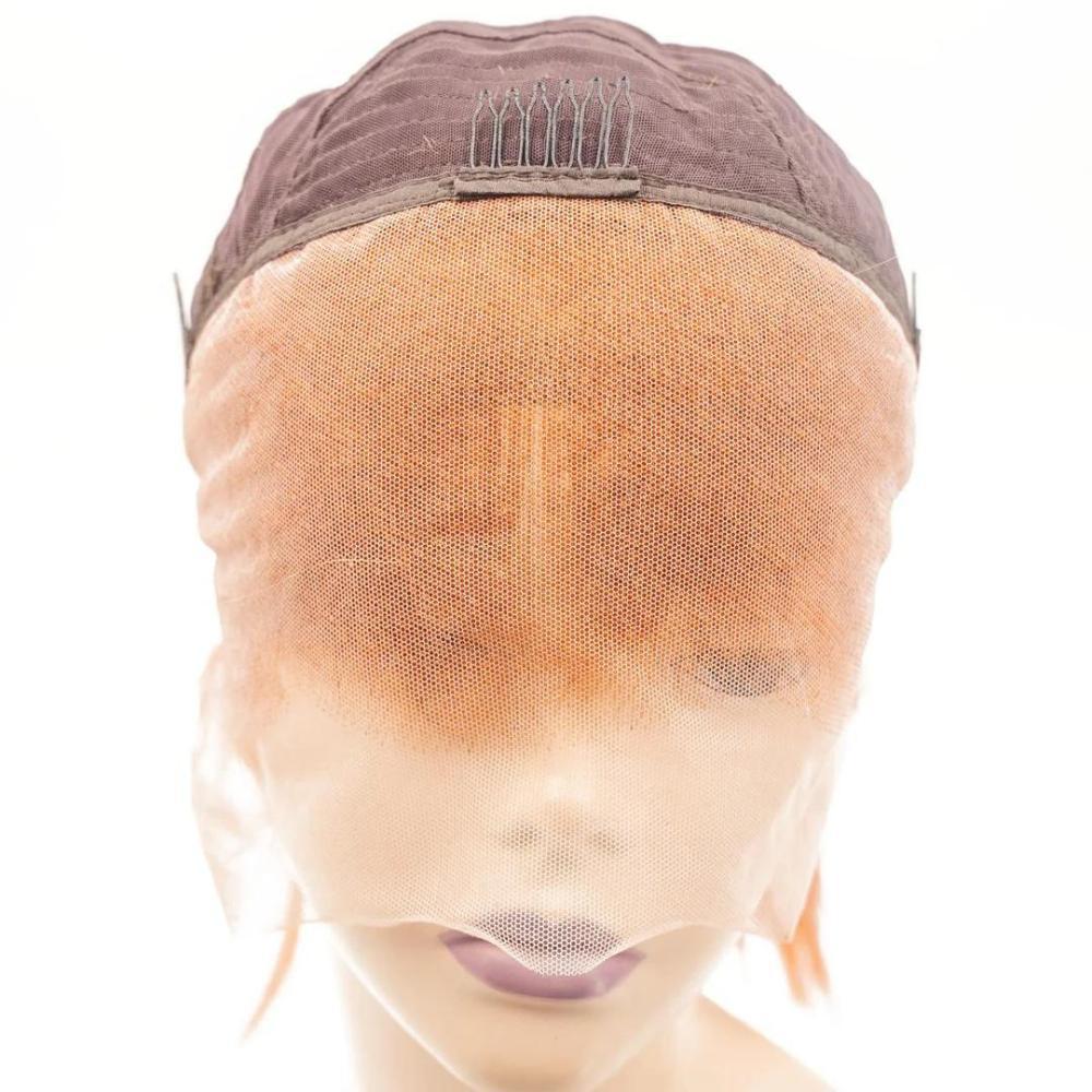 Cinnamon 13x4 Transparent Lace Front 100% Human Hair Bob Wig Luxegan