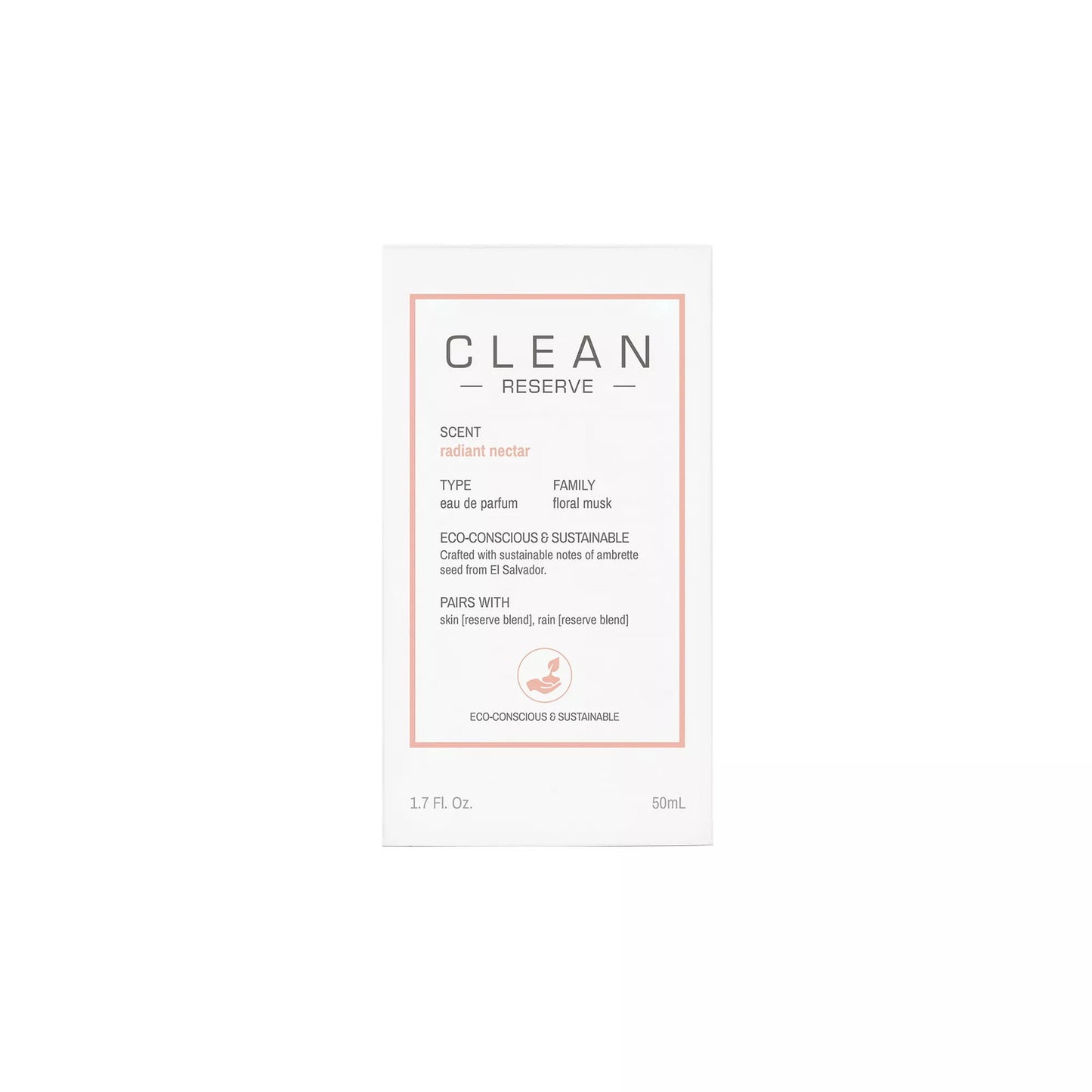 Clean, Reserve - Radiant Nectar, Eau De Parfum, Unisex, Refill, Refillable, 50 ml