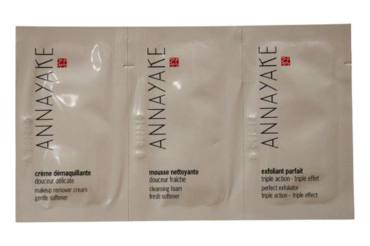 Cleansing Ritual Set Annayake: Annayake, Cleansing Foam, 1 ml *Sample + Annayake, Makeup Remover Cream, 1 ml *Sample + Annayake, Exfoliating Cleanser, 1 ml *Sample