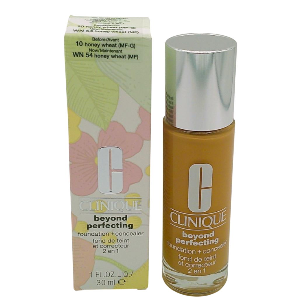 Clinique, Beyond Perfecting, Full Coverage, Natural Finish, Liquid Foundation & Concealer 2-In-1, 10, Honey Wheat, 30 ml