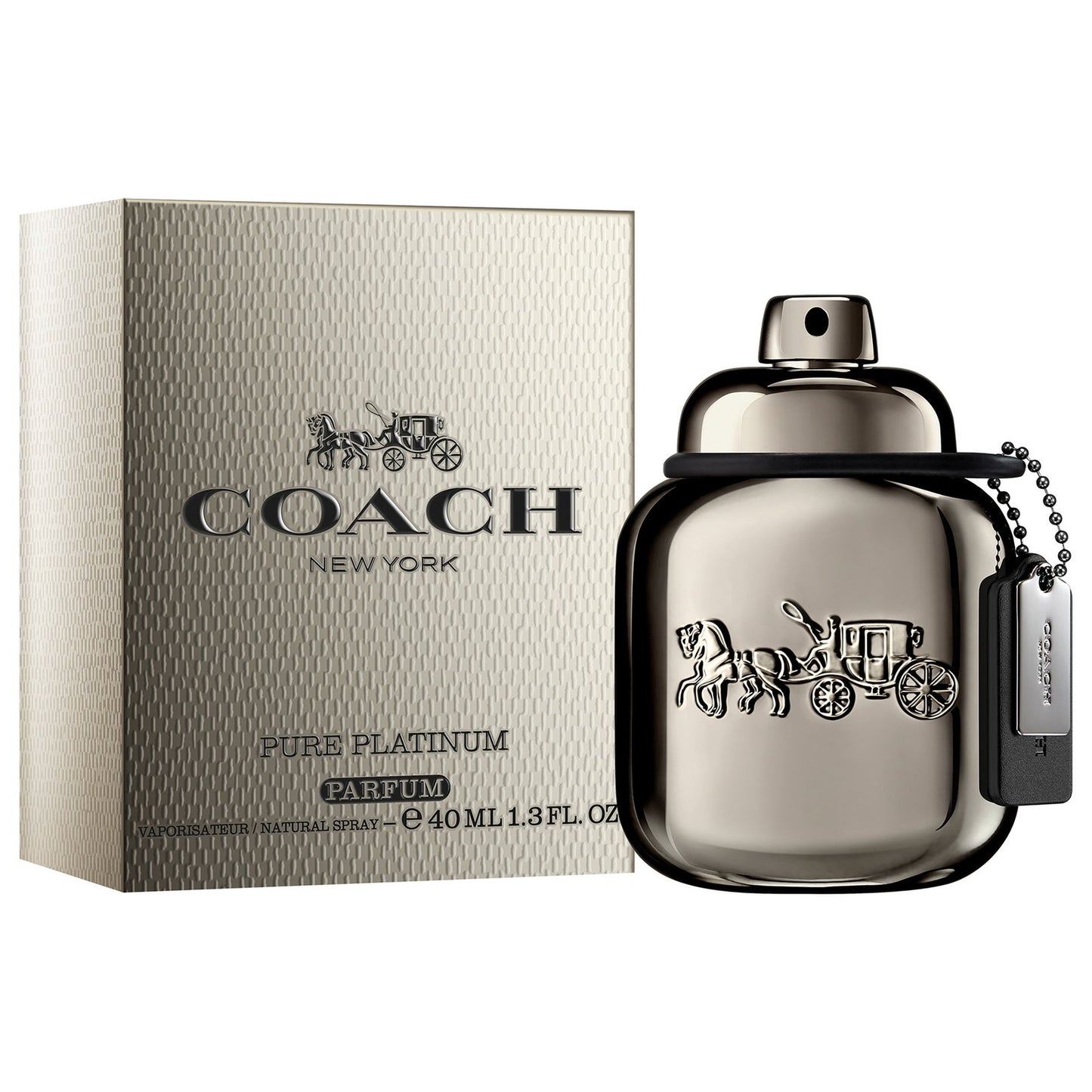 Coach, Pure Platinum, Extrait De Parfum, For Men, 40 ml