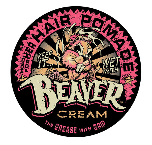 Cock Grease, Beaver Cream Keep It Wet, Hair Styling Pomade, Shine Finish, 50 g