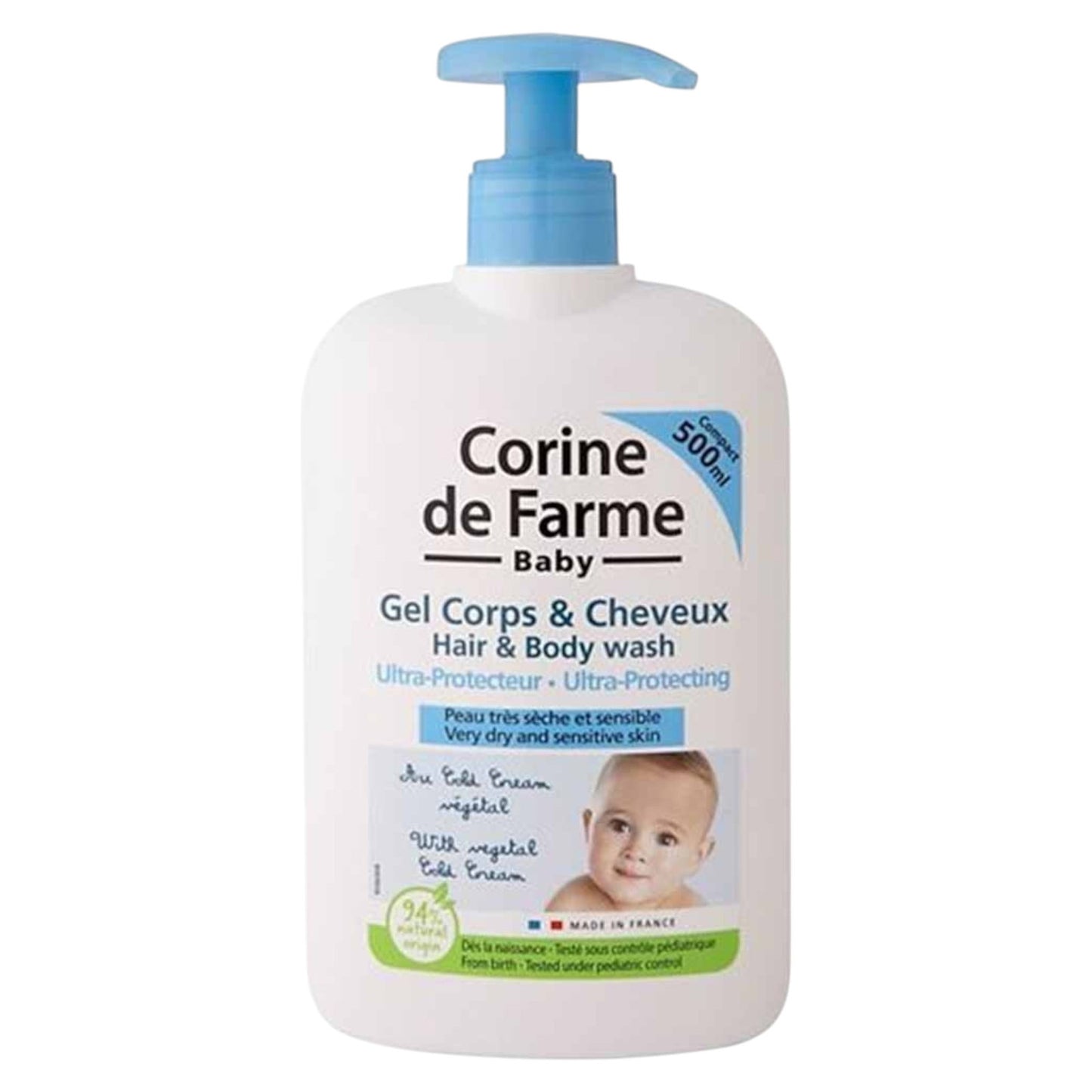 Corine De Farme, Baby, High Protection, Body Gel, Body & Hair, 500 ml *Tester