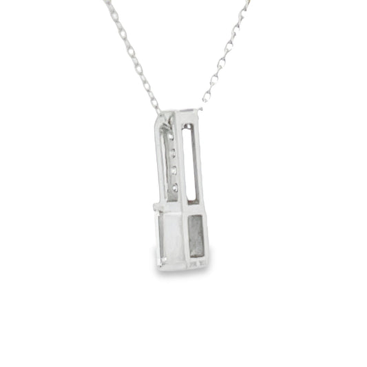 Colgantes de moda de diamante circonita de .06ct en oro blanco de 10kt