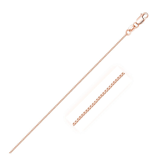 Cadena clásica de oro rosa de 18k (0,60 mm)